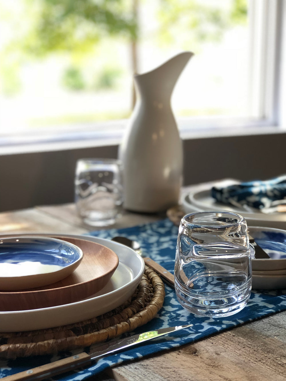 Summer Indigos for the Table