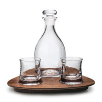 Shoreham Decanter and Whiskey Set with Walnut Wood Base view 1