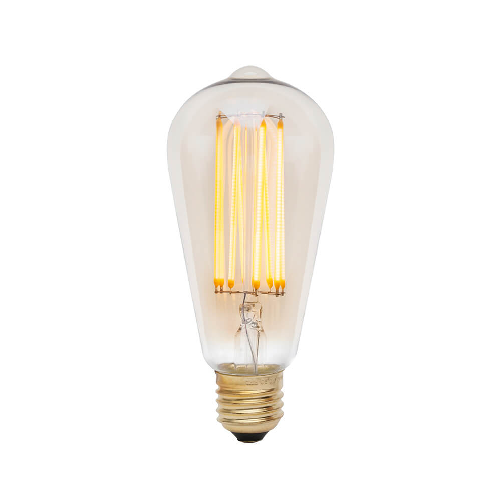 Squirrel Cage 3W Tinted LED Bulb lit