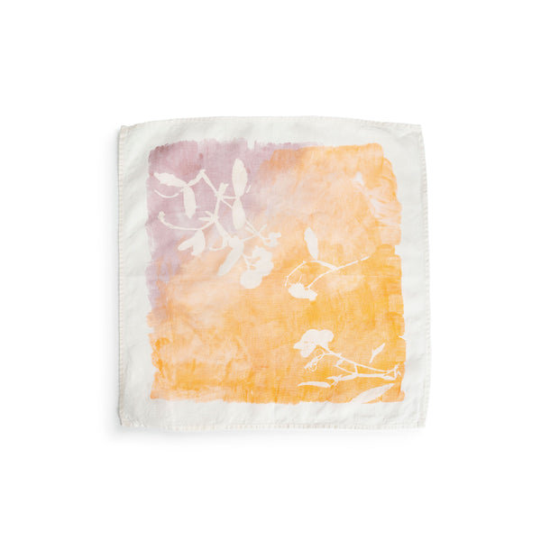 Apricot Floral Linen Napkin - 18 Inch view 2