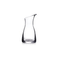 Clear glass carafe with curved sides and a pouring spout at the top.