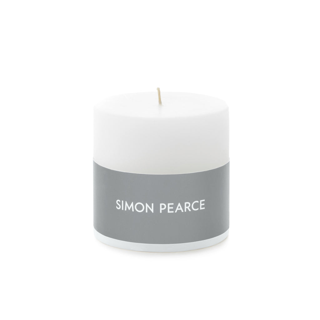 White Pillar Candle view 1