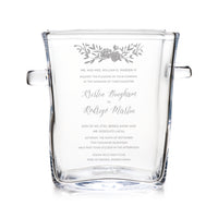 Woodbury Ice Bucket with Engraved Wedding Invitation view 1