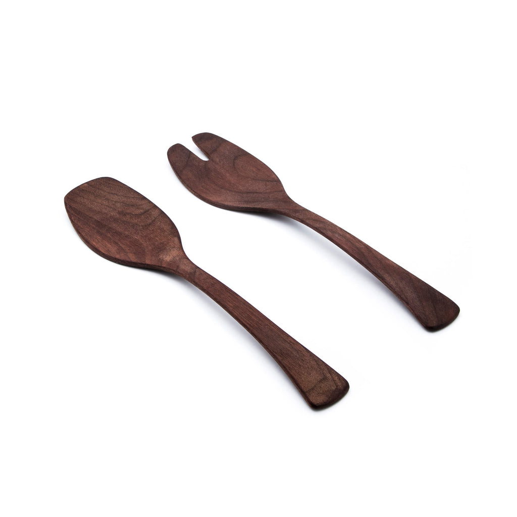 Salad Servers, 13" — Black Walnut