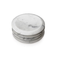 Coasters, Set of 4 — White Marble view 1
