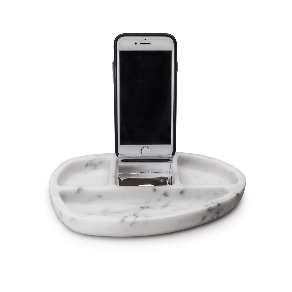 Woodbury Desk Caddy — White Marble view 2