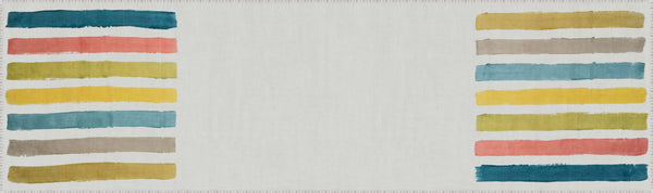 Spring Multi Stripe Linen Runner - 67 Inch view 2