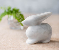 White Marble Rabbit in Gift Box view 2