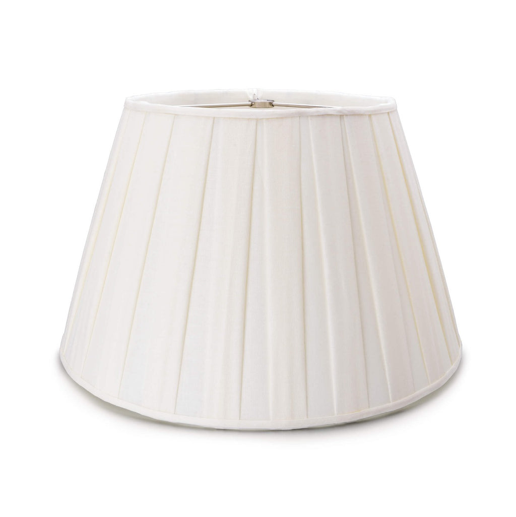 Linen Pembroke Pleated Shade, 14" — Snow