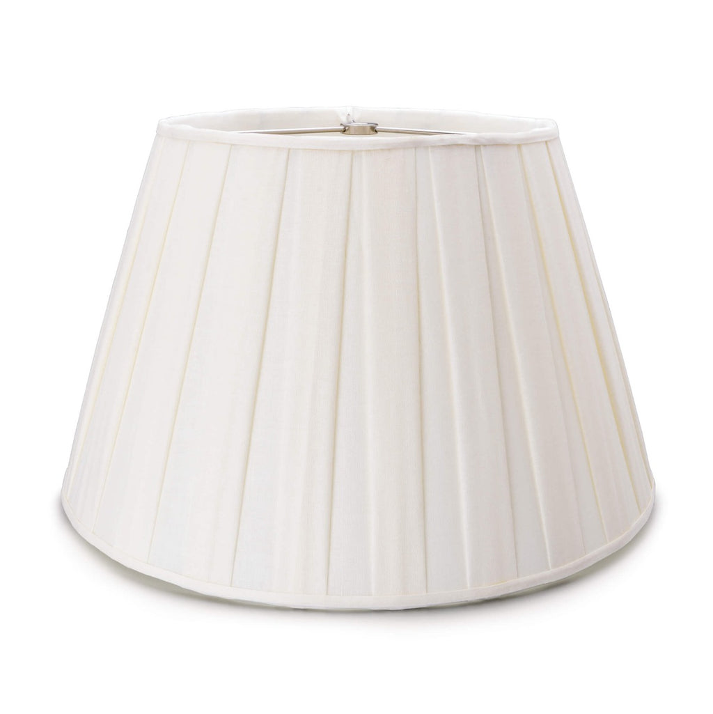 Linen Pembroke Pleated Shade, 16" — Snow