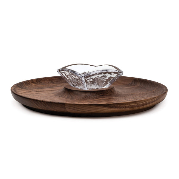 Woodbury Chip and Dip with Wood Base view 2