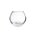 Clear glass bowl with curved sides and rounded bottom, designed as a wine chiller base.