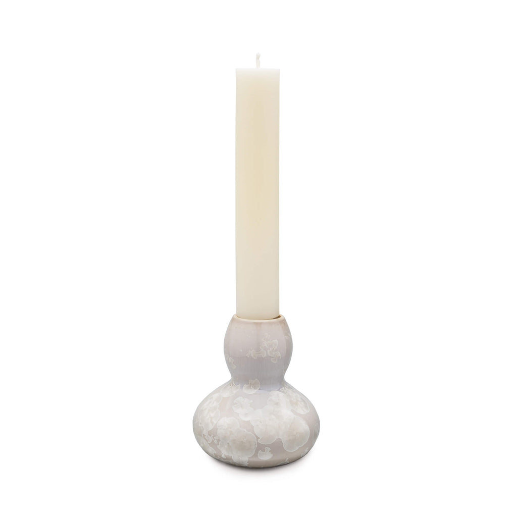 Crystalline Woodstock Candlestick - 2nd - Candent White view 1