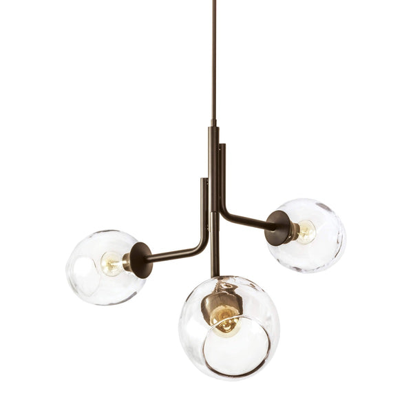 Caledonia Chandelier with 3 Globes view 2