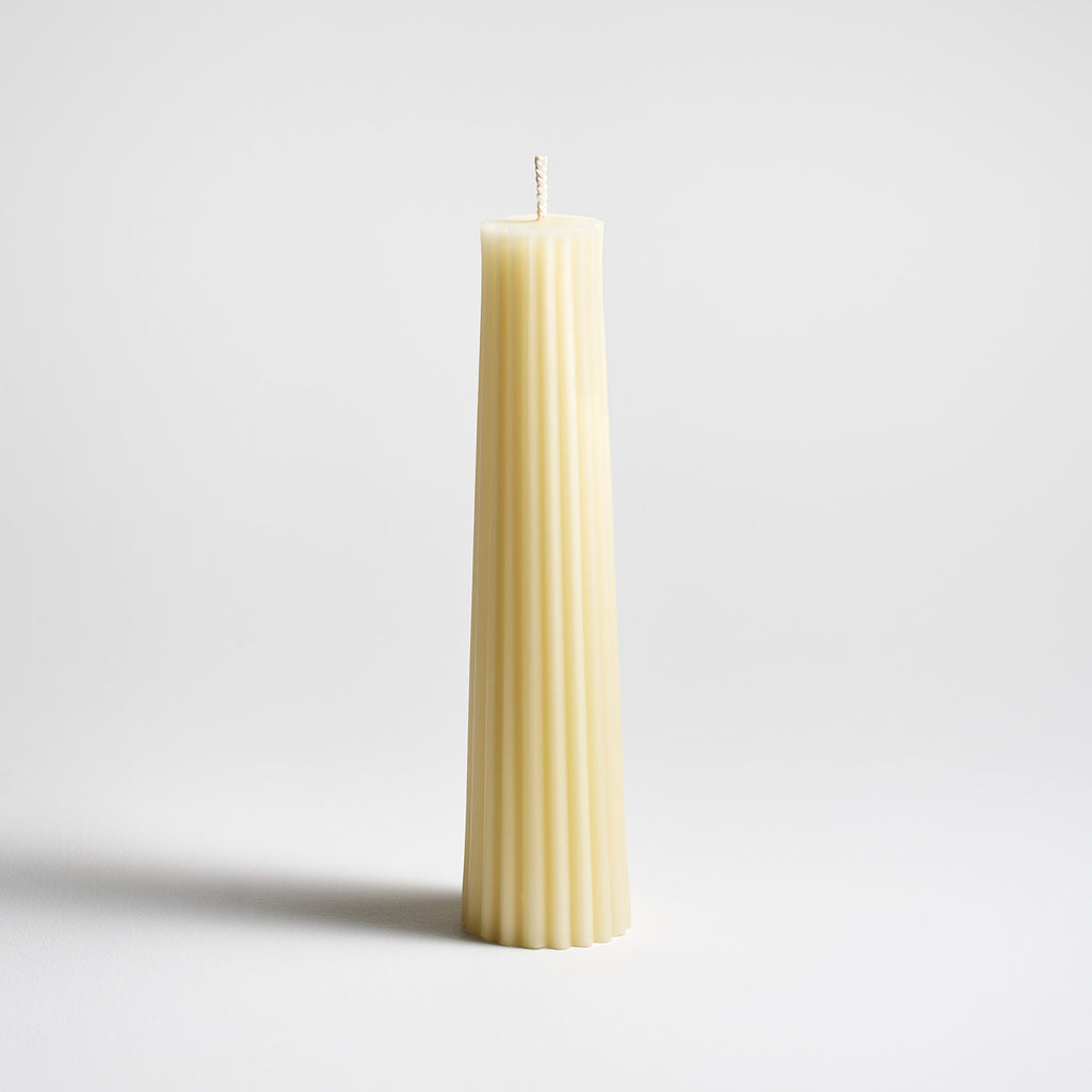 Greentree Home Cream Fluted Petite Pillar - 8 Inch view 1