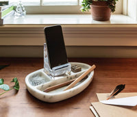 Woodbury Desk Caddy — White Marble view 3