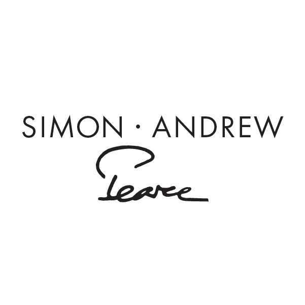 Simon Andrew Leave logo with text and handwritten signature on white background.