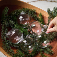 Engraved "Inspire" Round Ornament in Gift Box view 4
