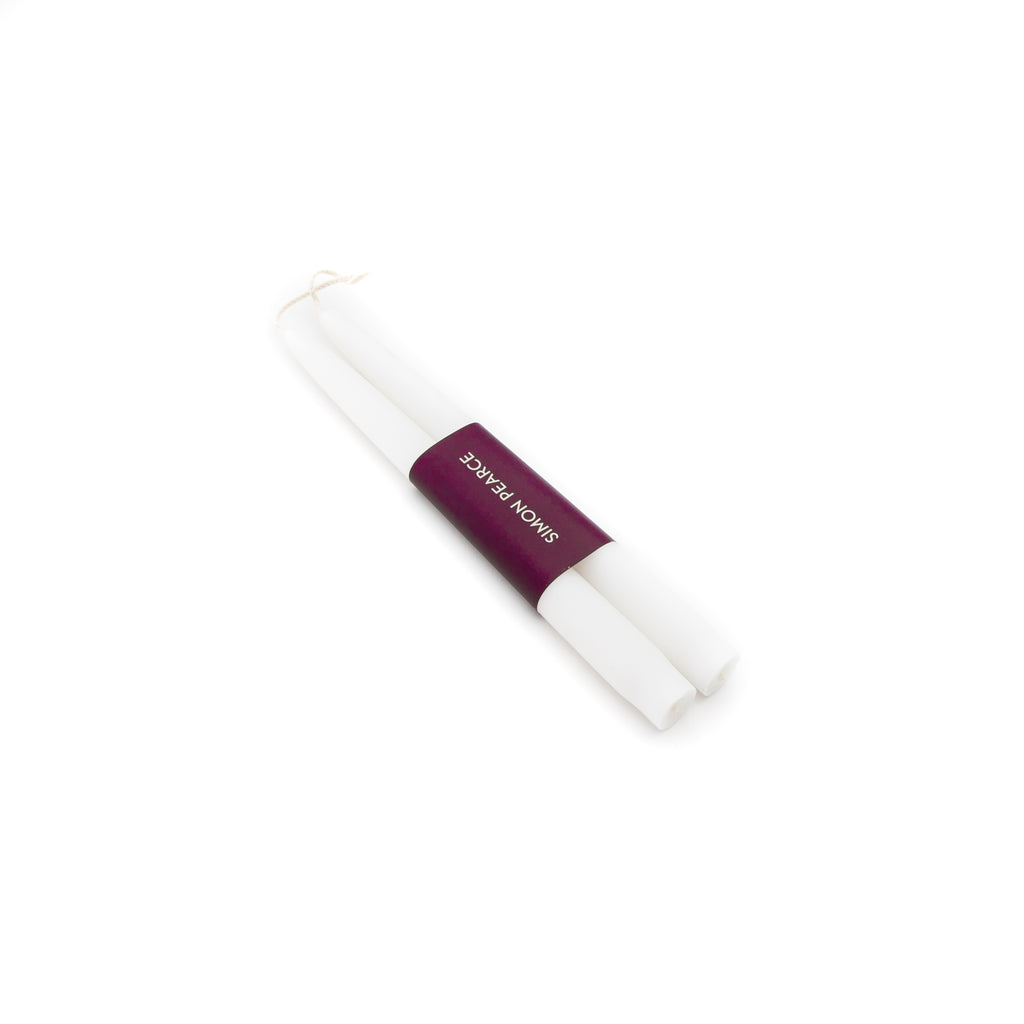 White Taper Candle Set view 1