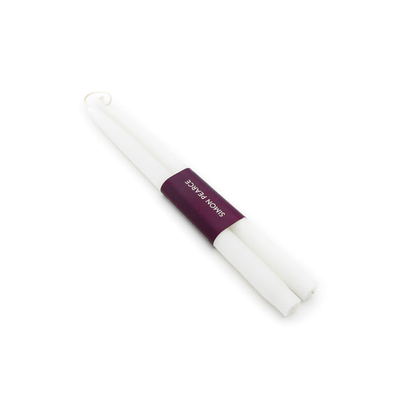 White Taper Candle Set view 2